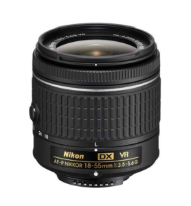 The standard 18-55 kit lens that comes with the Nikon D3400 DSLR and all Nikon crop sensor cameras