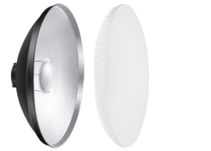 Stndard aluminium beauty dish with diffuser sock