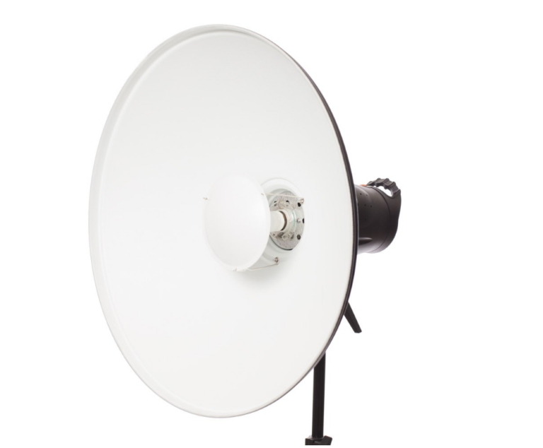 Aluminium beauty dish with internal white reflector