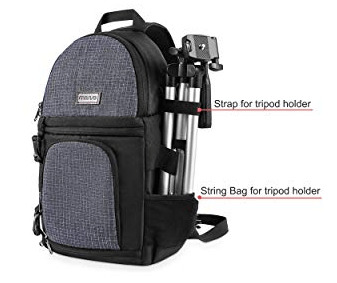 Best Mirrorless Camera Bag The MISISO Sling Bag With Tripod Attached