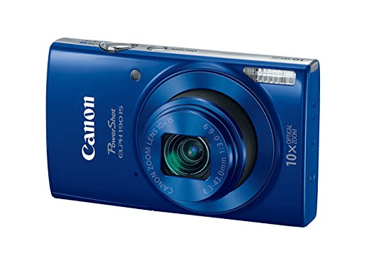 Best Point And Shoot Camera The Front View of the Canon Powershot 190 ELPH IS in Blue